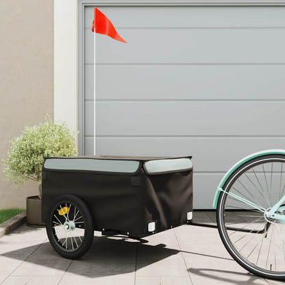 vidaXL Bike Trailer Black and Grey 45 kg Iron 1