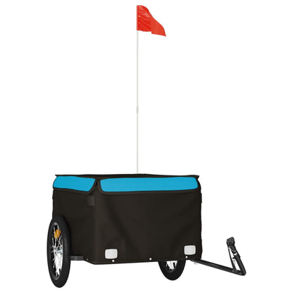 vidaXL Bike Trailer Black and Blue 45 kg Iron 2