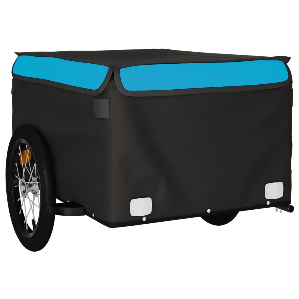vidaXL Bike Trailer Black and Blue 45 kg Iron 4