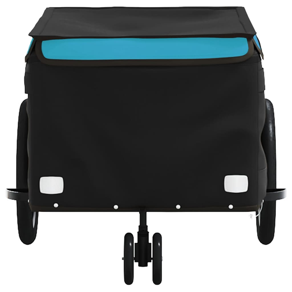 vidaXL Bike Trailer Black and Blue 30 kg Iron 6