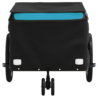 vidaXL Bike Trailer Black and Blue 30 kg Iron 6