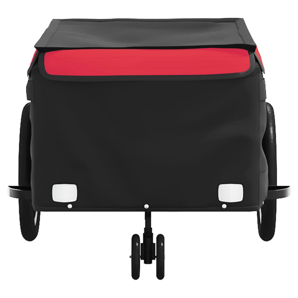 vidaXL Bike Trailer Black and Red 45 kg Iron 5
