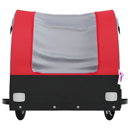 vidaXL Bike Trailer Black and Red 30 kg Iron 6