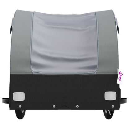 vidaXL Bike Trailer Black and Grey 30 kg Iron 6