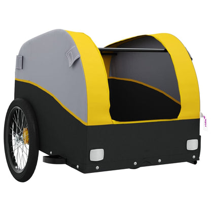 vidaXL Bike Trailer Black and Yellow 30 kg Iron 5