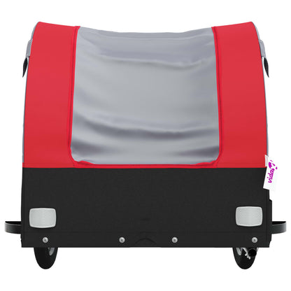 vidaXL Bike Trailer Black and Red 45 kg Iron 6