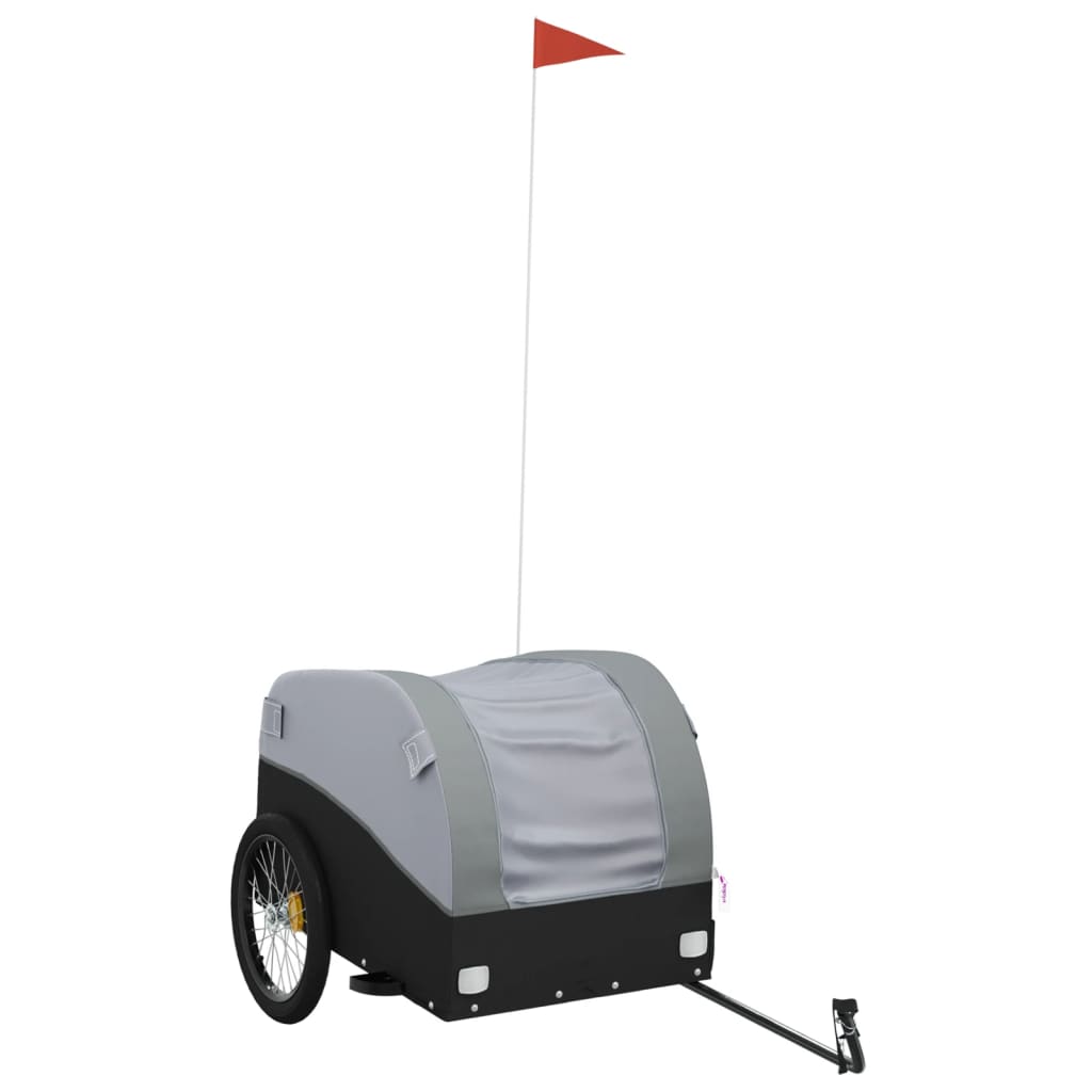 vidaXL Bike Trailer Black and Grey 45 kg Iron 2