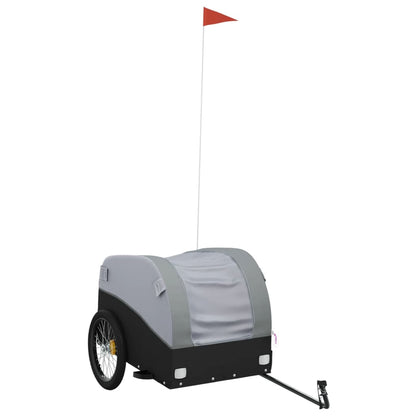 vidaXL Bike Trailer Black and Grey 45 kg Iron 2