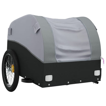 vidaXL Bike Trailer Black and Grey 45 kg Iron 4