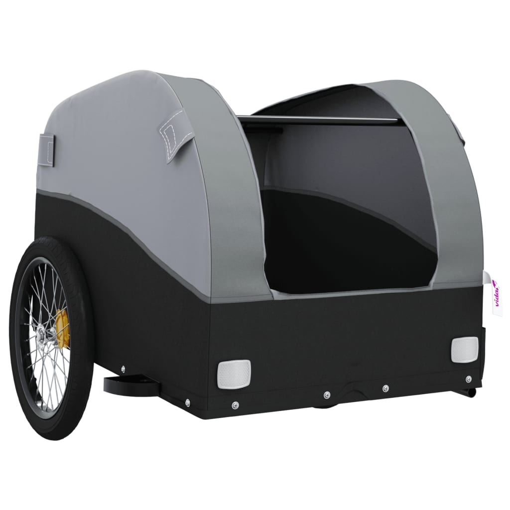 vidaXL Bike Trailer Black and Grey 45 kg Iron 5