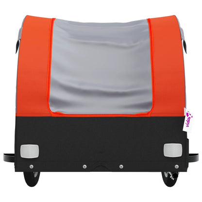 vidaXL Bike Trailer Black and Orange 45 kg Iron 6