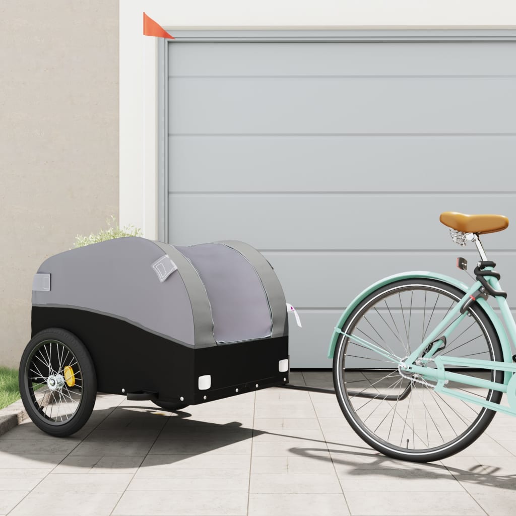 Bike Trailer Black and 45 kg in Grey