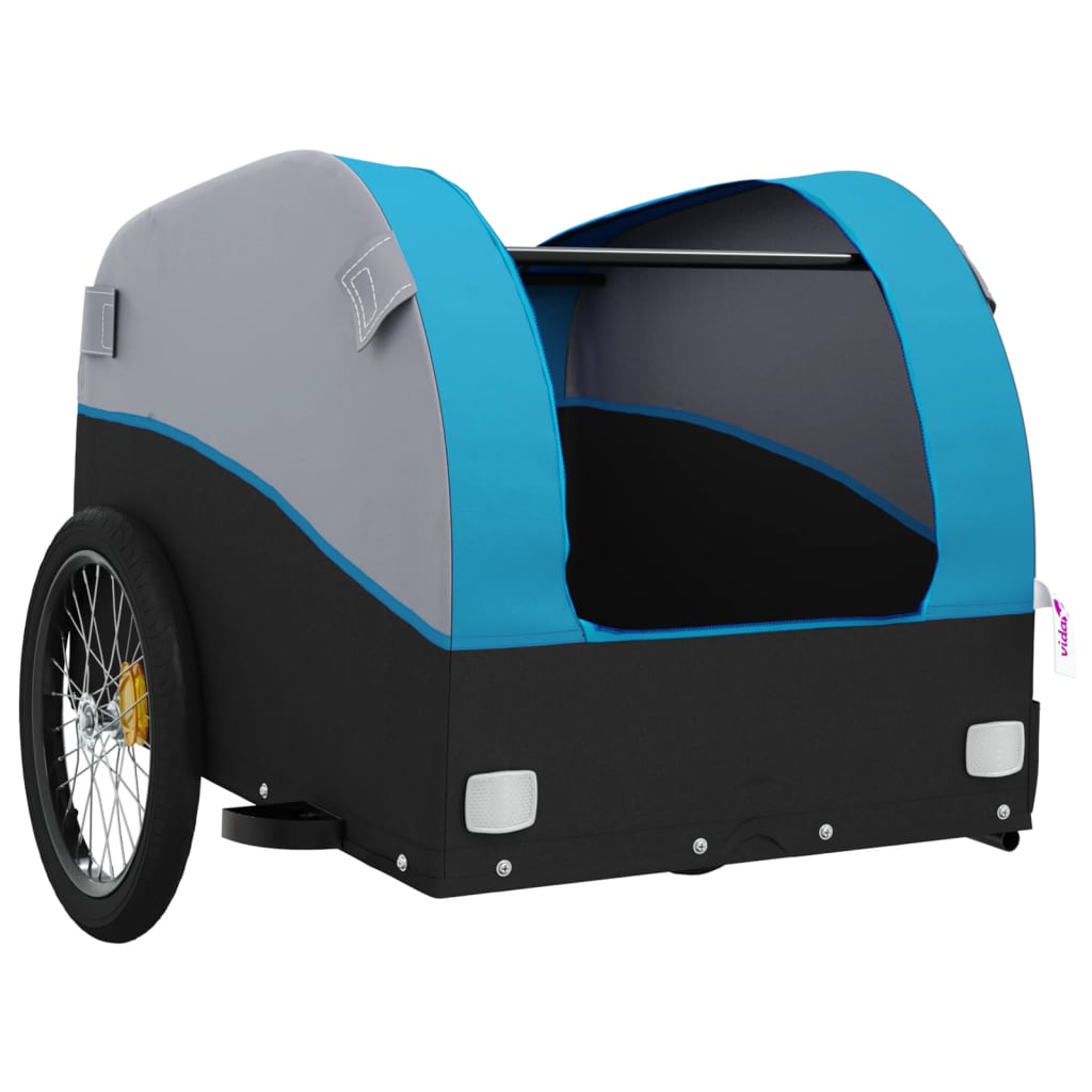 Bike Trailer Black and Blue 45 kg