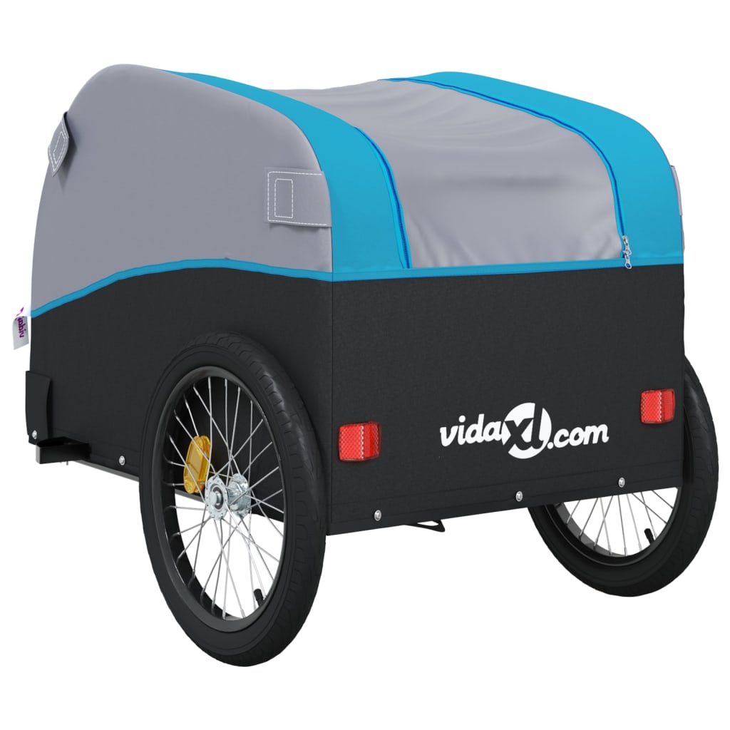 Bike Trailer Black and Blue 45 kg