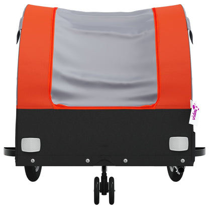 vidaXL Bike Trailer Black and Orange 30 kg Iron 6