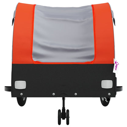 vidaXL Bike Trailer Black and Orange 45 kg Iron 6