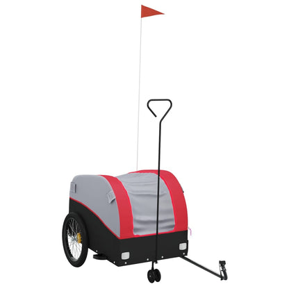 vidaXL Bike Trailer Black and Red 45 kg Iron 2