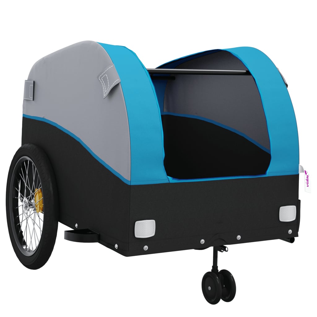 vidaXL Bike Trailer Black and Blue 45 kg Iron 5