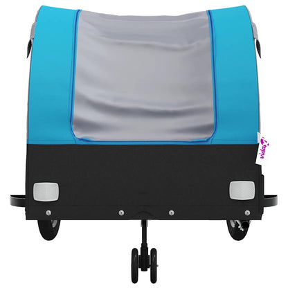 vidaXL Bike Trailer Black and Blue 45 kg Iron 6