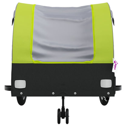 vidaXL Bike Trailer Black and Green 45 kg Iron 5
