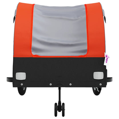 vidaXL Bike Trailer Black and Orange 45 kg Iron 6