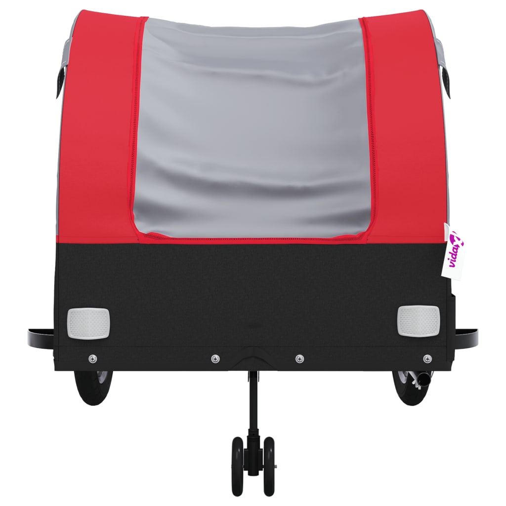 vidaXL Bike Trailer Black and Red 45 kg Iron 6
