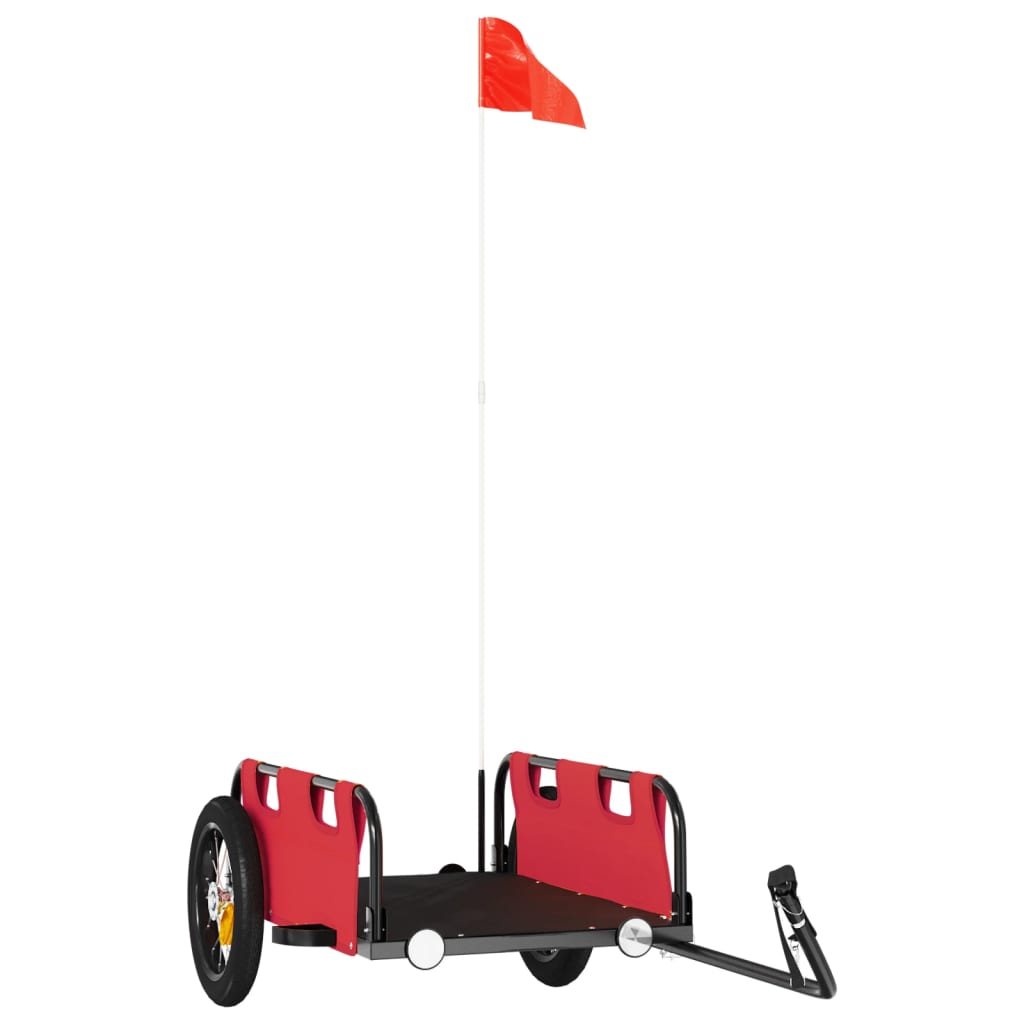 vidaXL Bike Trailer Red Oxford Fabric and Iron 2