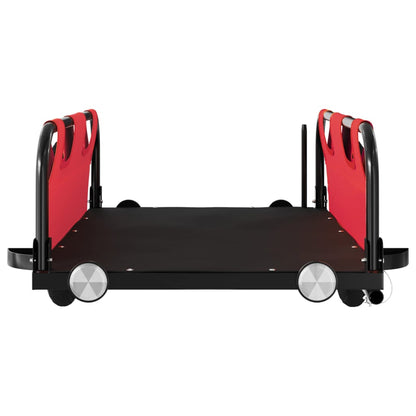 vidaXL Bike Trailer Red Oxford Fabric and Iron 5