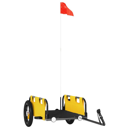 vidaXL Bike Trailer Yellow Oxford Fabric and Iron 2