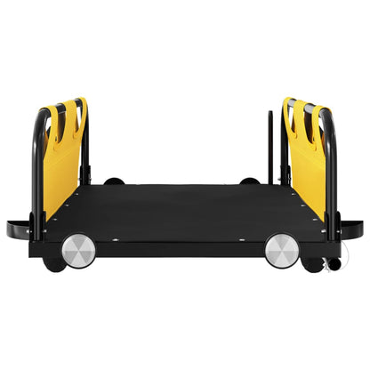 vidaXL Bike Trailer Yellow Oxford Fabric and Iron 5