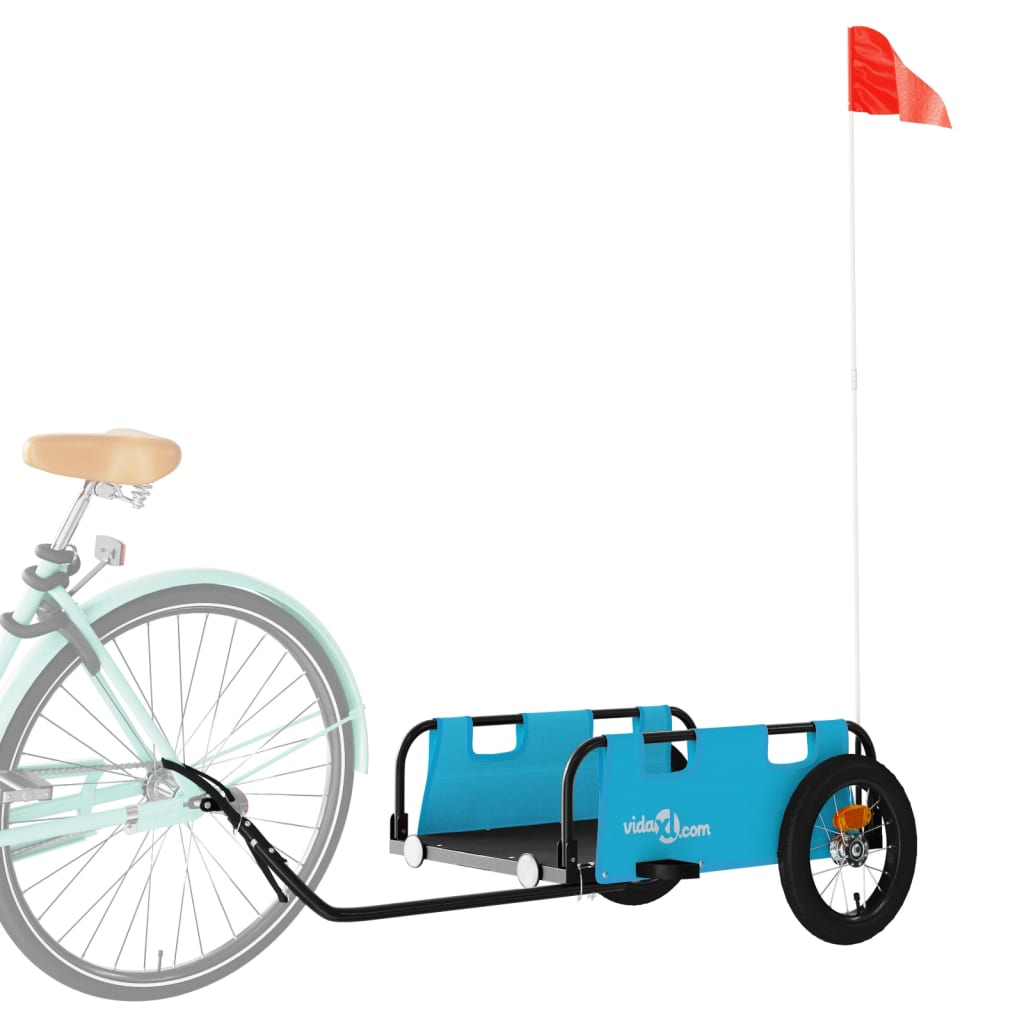 vidaXL Bike Trailer Blue Oxford Fabric and Iron 3
