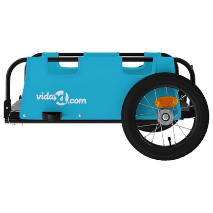 vidaXL Bike Trailer Blue Oxford Fabric and Iron 6