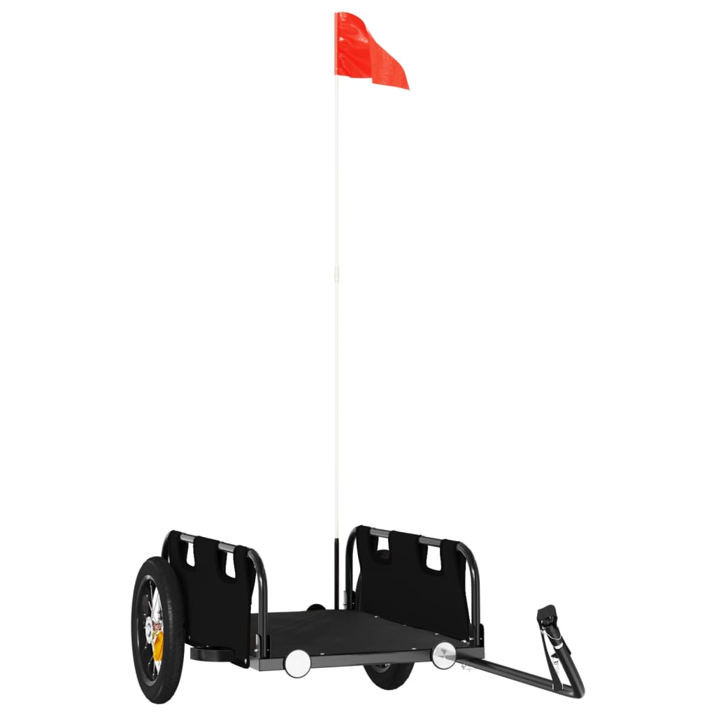 vidaXL Bike Trailer Black Oxford Fabric and Iron 2