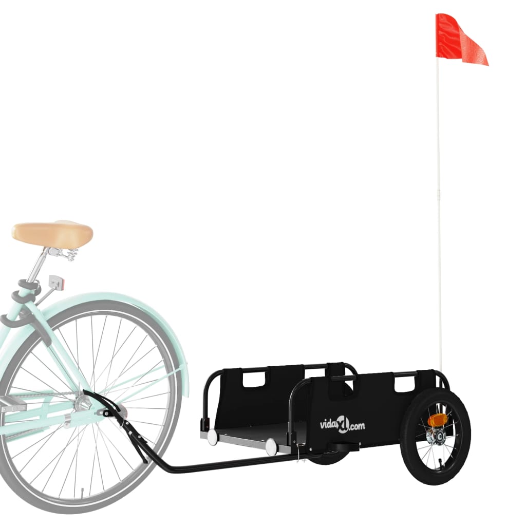 vidaXL Bike Trailer Black Oxford Fabric and Iron 3