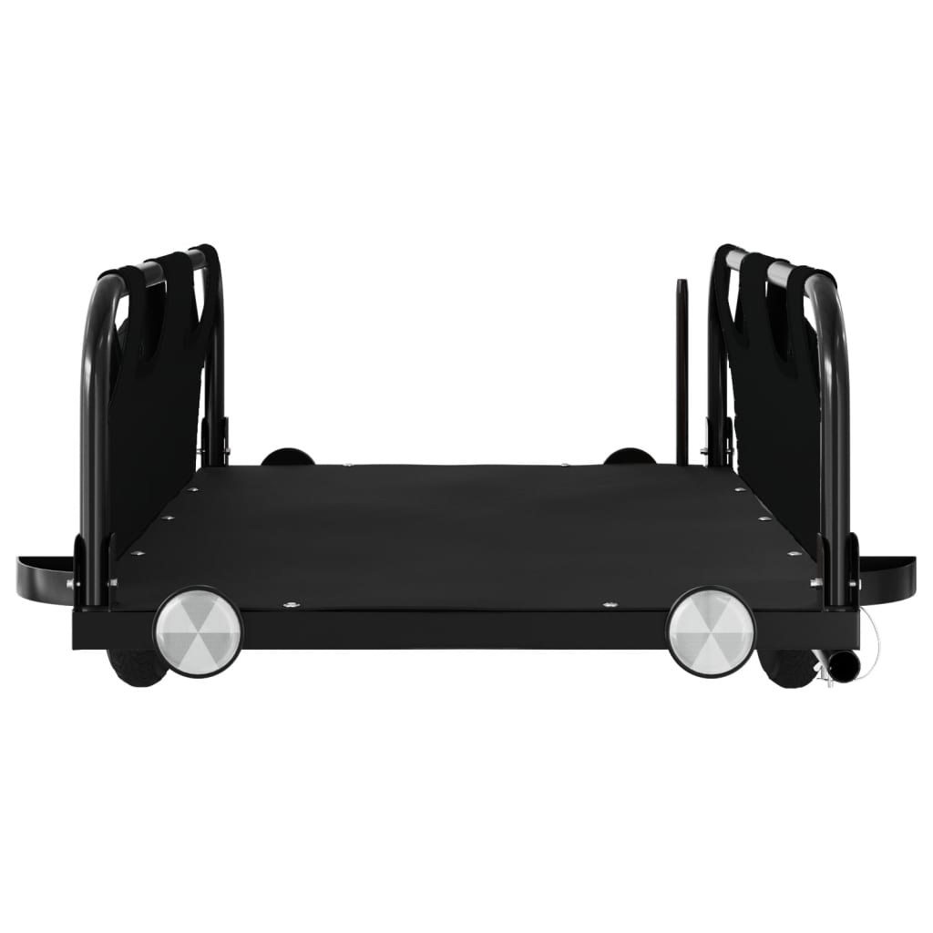 vidaXL Bike Trailer Black Oxford Fabric and Iron 5