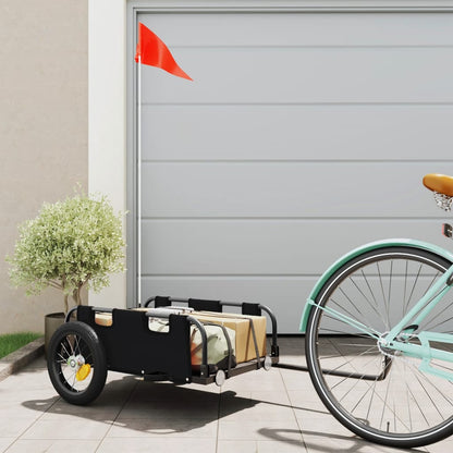 vidaXL Bike Trailer Black Oxford Fabric and Iron 1