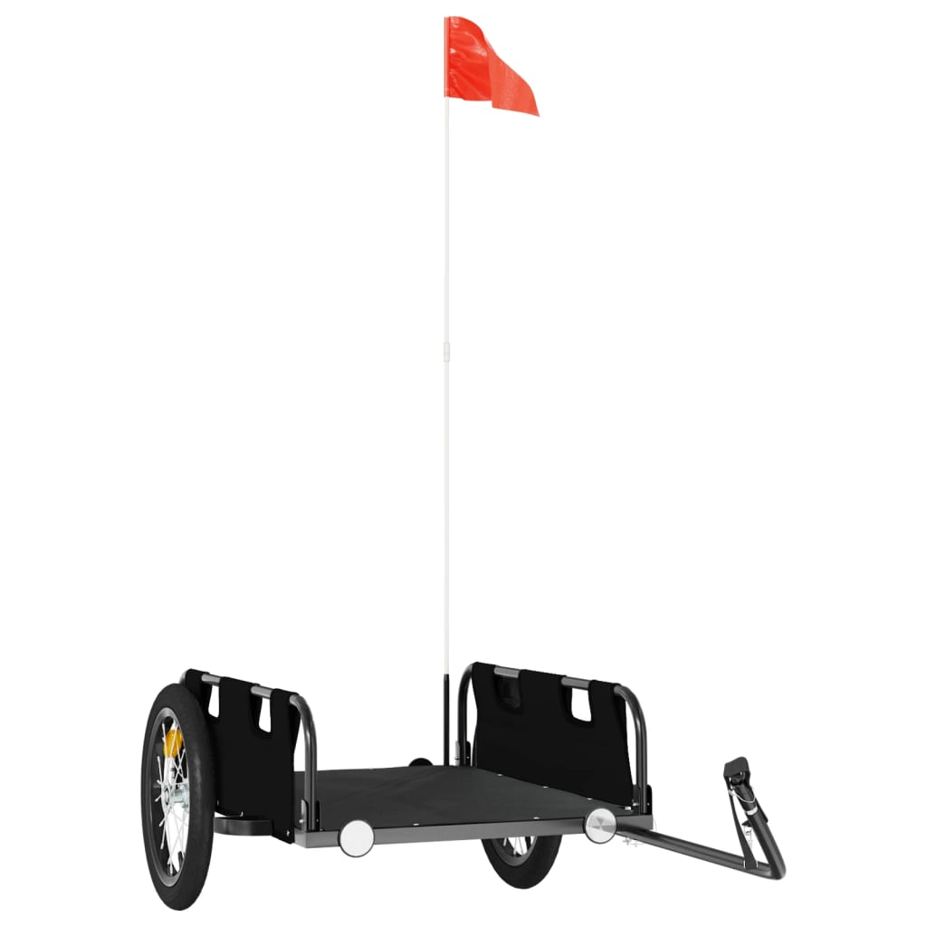 vidaXL Bike Trailer Black Oxford Fabric and Iron 2