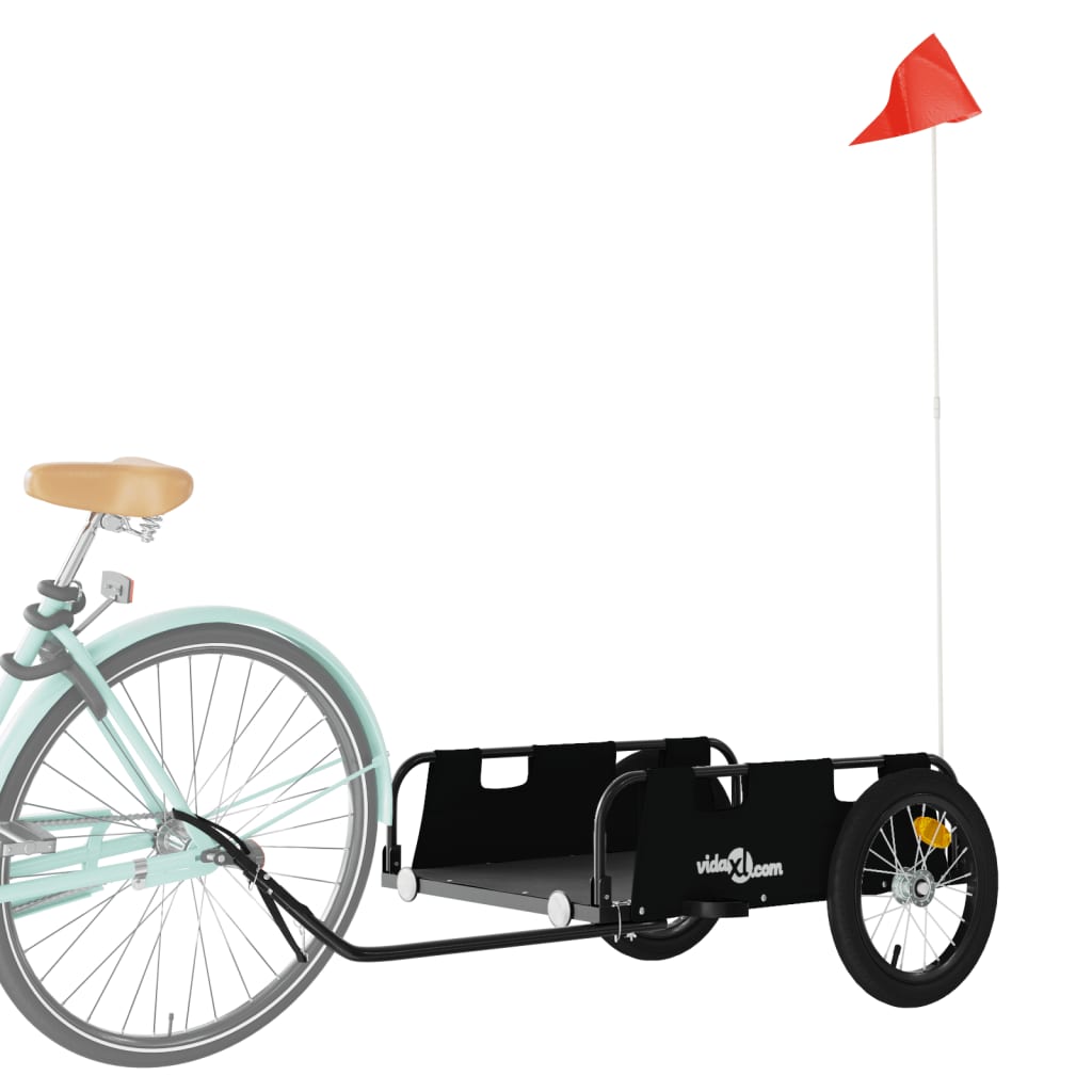 vidaXL Bike Trailer Black Oxford Fabric and Iron 3