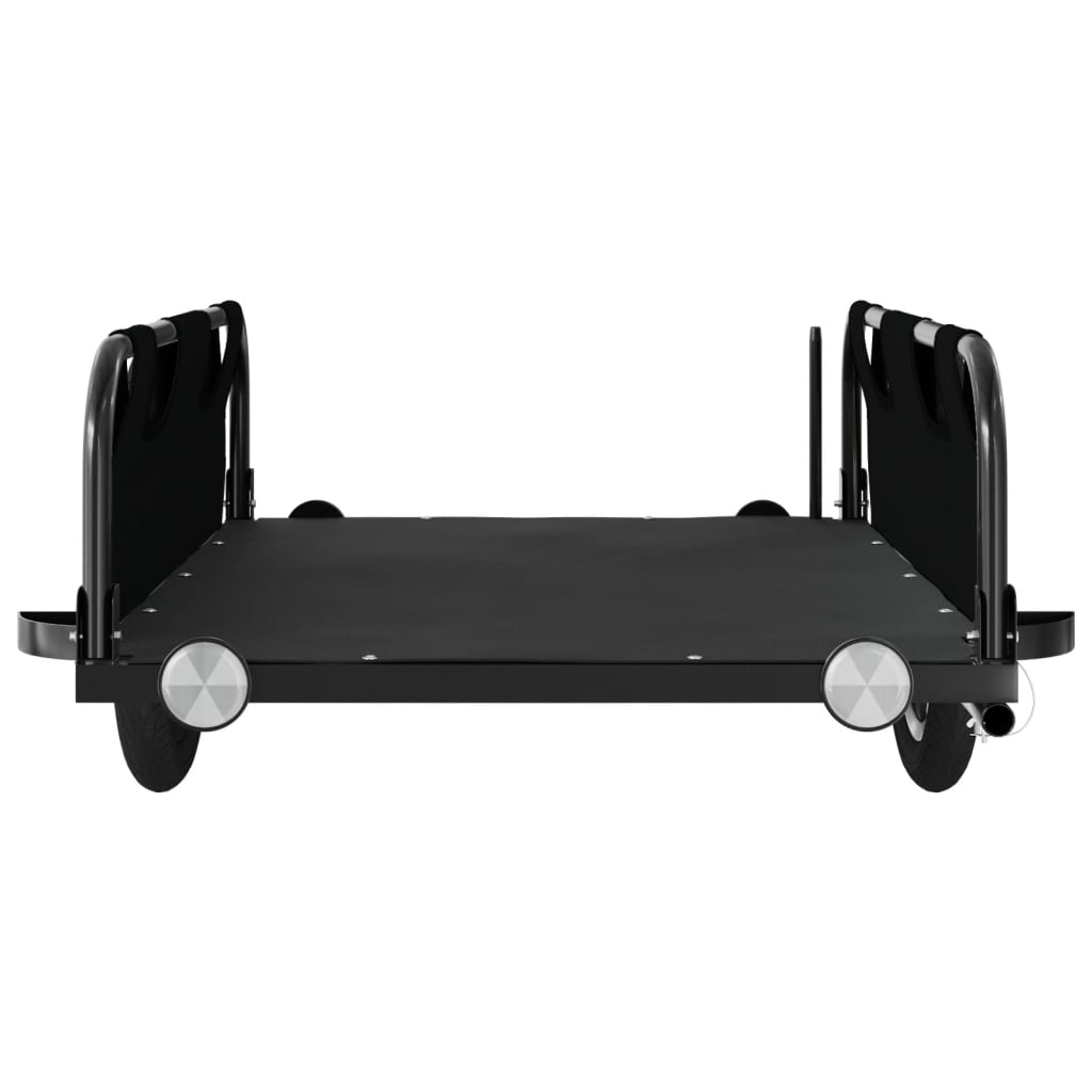 vidaXL Bike Trailer Black Oxford Fabric and Iron 5
