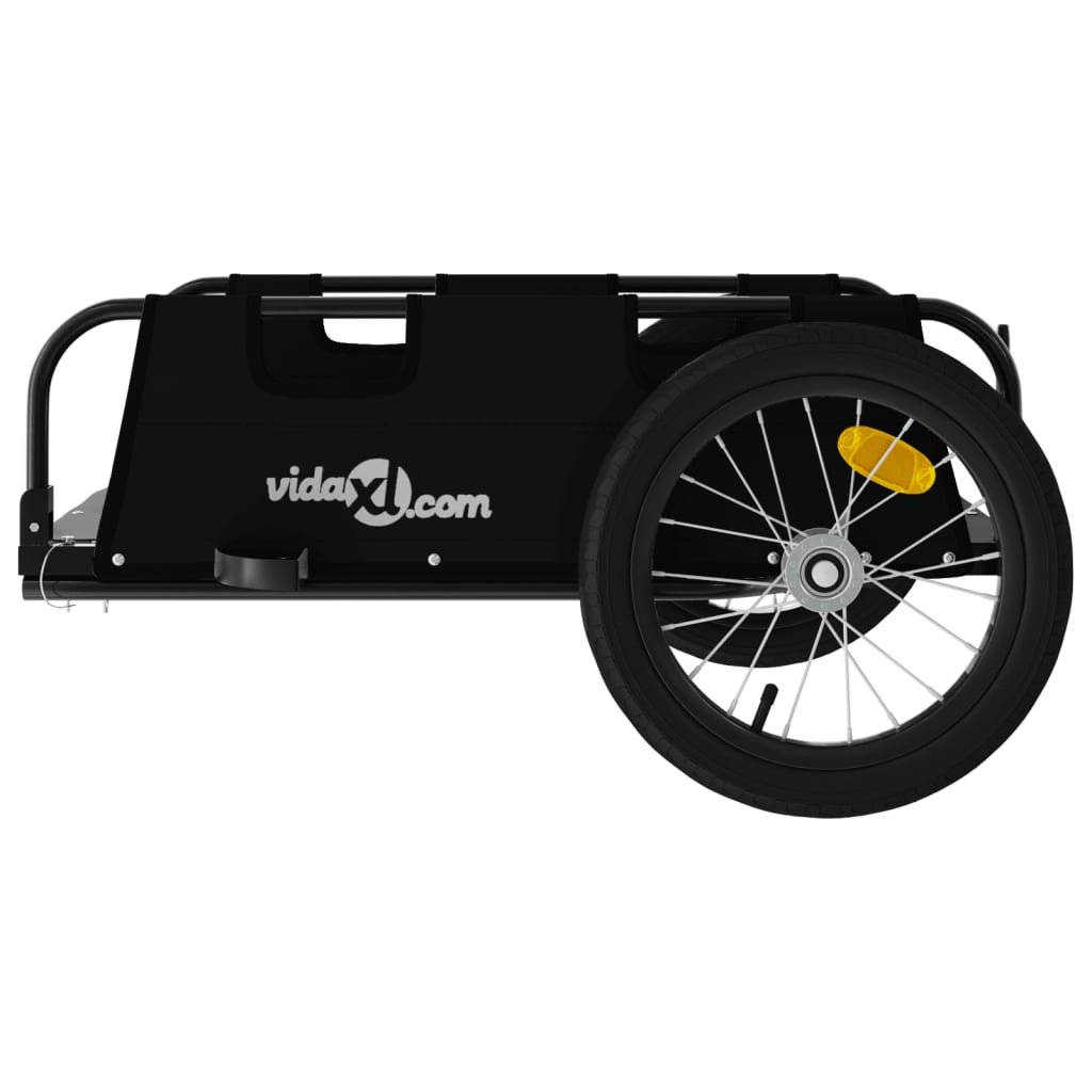 vidaXL Bike Trailer Black Oxford Fabric and Iron 6