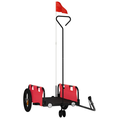 vidaXL Bike Trailer Red Oxford Fabric and Iron 2