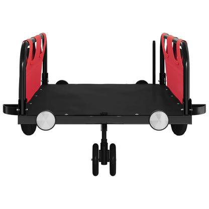 vidaXL Bike Trailer Red Oxford Fabric and Iron 5