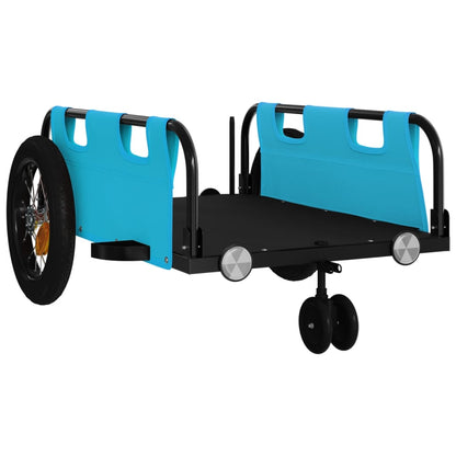 vidaXL Bike Trailer Blue Oxford Fabric and Iron 4