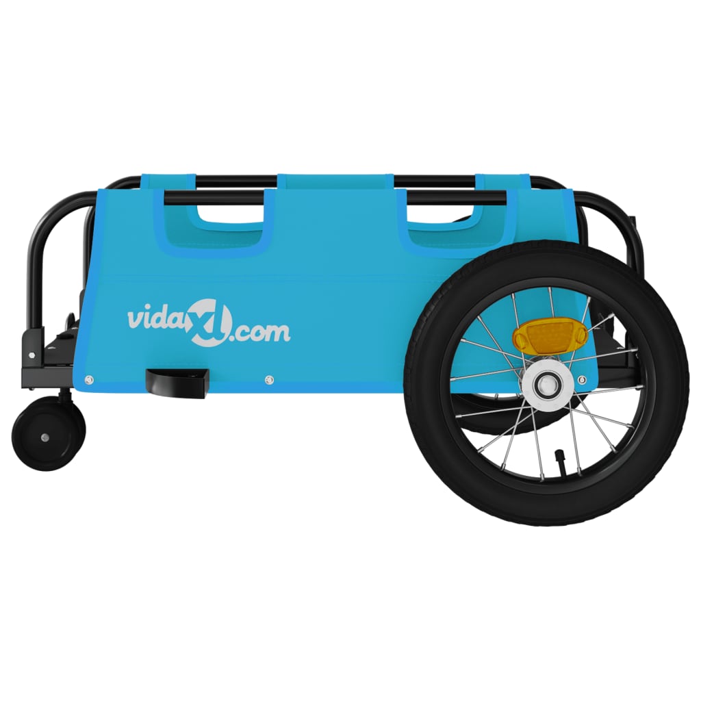 vidaXL Bike Trailer Blue Oxford Fabric and Iron 6