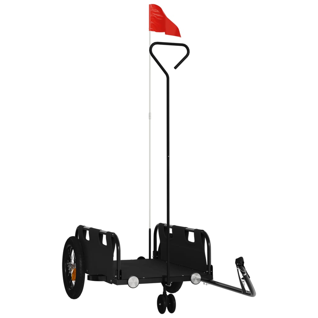 vidaXL Bike Trailer Black Oxford Fabric and Iron 2