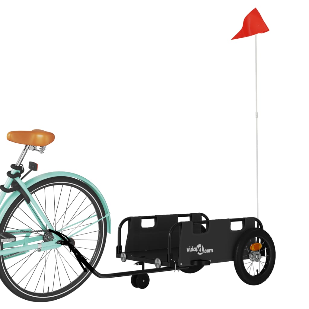 vidaXL Bike Trailer Black Oxford Fabric and Iron 3