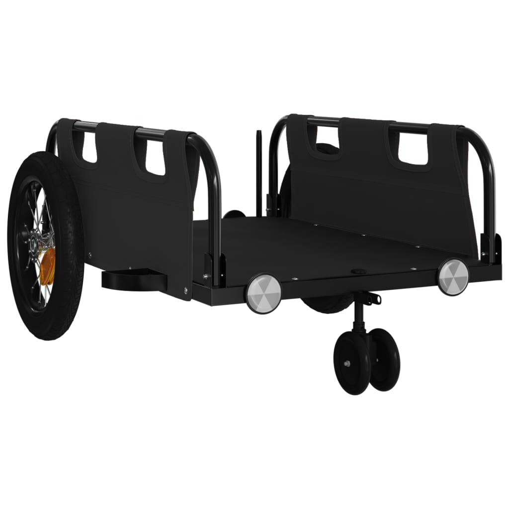 vidaXL Bike Trailer Black Oxford Fabric and Iron 4