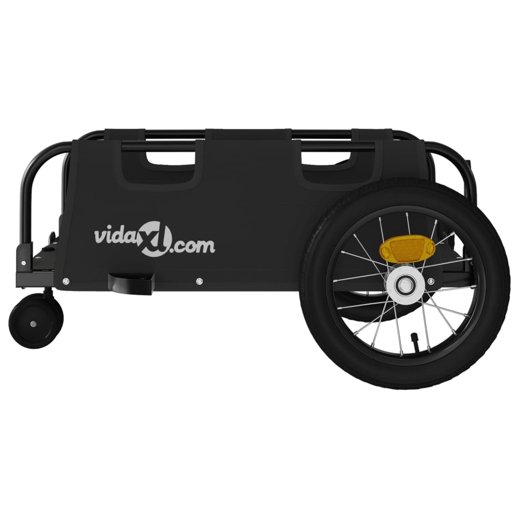 vidaXL Bike Trailer Black Oxford Fabric and Iron 6