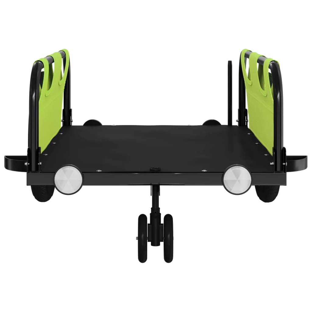vidaXL Bike Trailer Green Oxford Fabric and Iron 5
