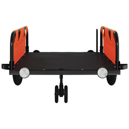 vidaXL Bike Trailer Orange Oxford Fabric and Iron 5